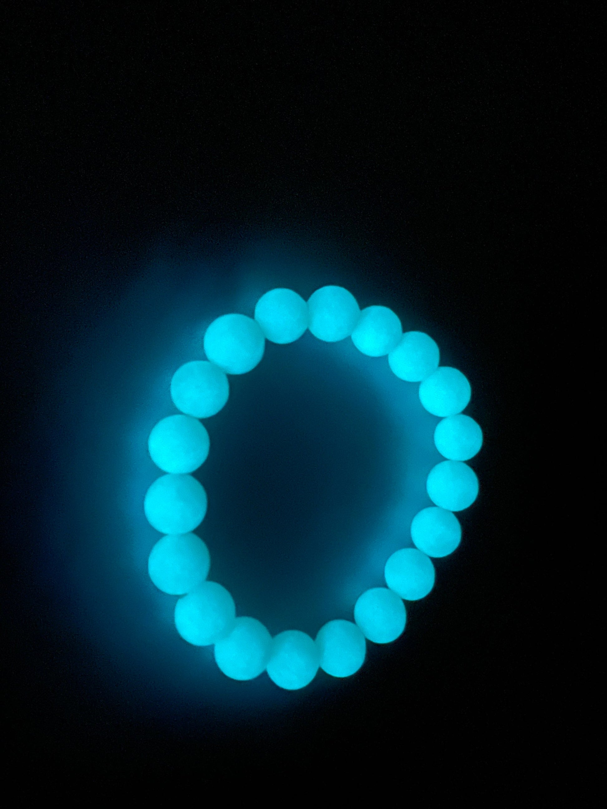 Glow in the dark bracelets, Phosphorescent bracelets, Luminous beaded  bracelets