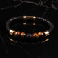 Mens vegan leather bracelet with magnetic clasp