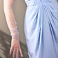 Light grey tulle gloves