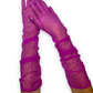 Hot pink mesh gloves, Pink sheer opera gloves, Above the elbow