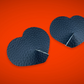 Black heart nipple pasties, Lingerie accessories for Valentines Day
