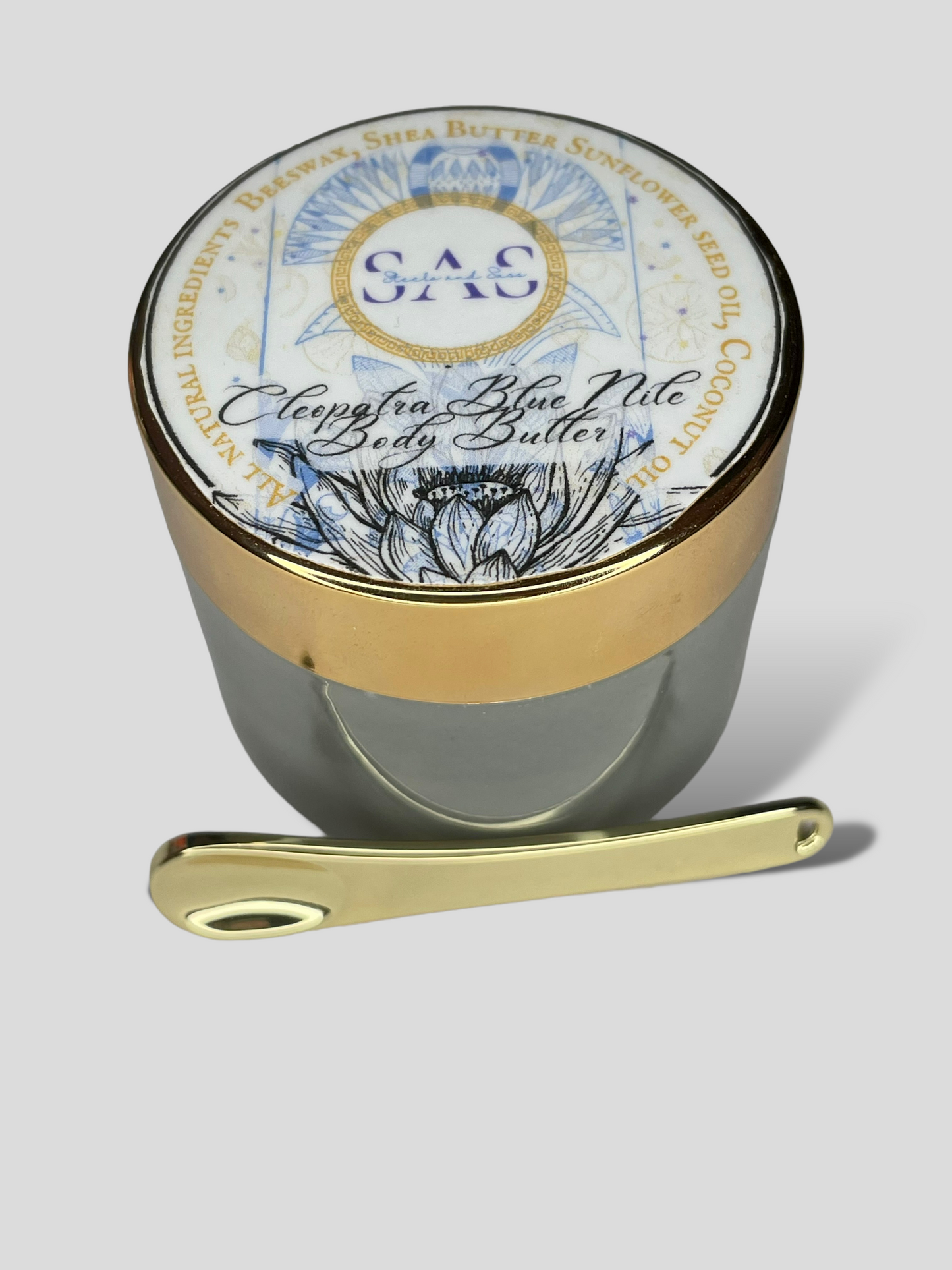 Cleopatra Blue Nile Body Butter- Butterfly Pea Body Butter with Cosmetic Spoon