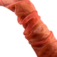 Orange opera gloves, Long mesh opera gloves, Above the elbow