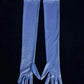 Long violet purple fashion gloves, Solid purple opera gloves