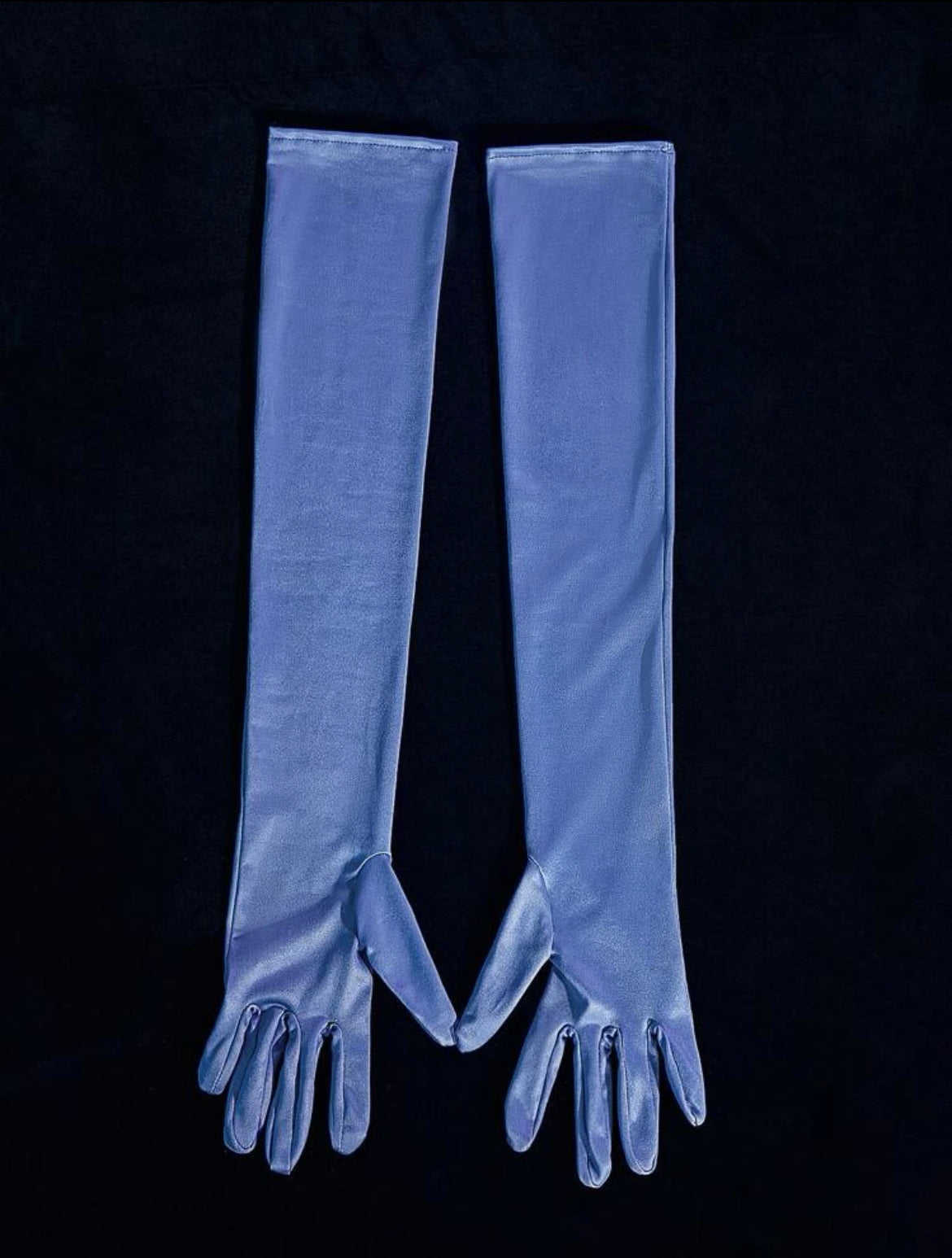 Long violet purple fashion gloves, Solid purple opera gloves