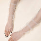 Diamond pattern white mesh sleeves, uv protection sleeves