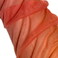 Orange opera gloves, Long mesh opera gloves, Above the elbow