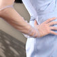 Long tulle gloves plain gray