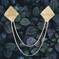 Gold mesh nipple pasties, Metallic mesh pasties with chain