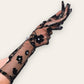 elbow length sheer black gloves